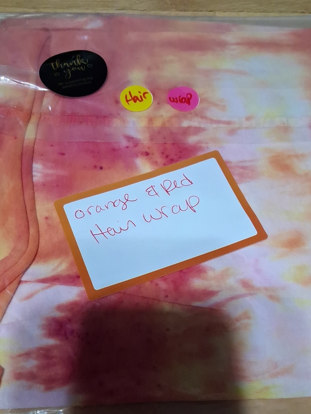 Handmade Tie-Dye Hair Wrapper / Cover